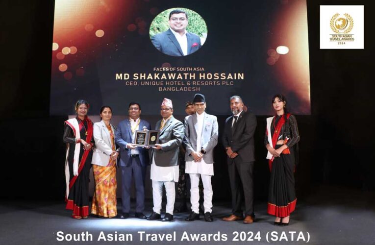 Md. Shakawath Hossain (CEO, Unique Hotel & Resorts PLC) Recognized as Tourism Face of South Asia at South Asian Travel Awards 2024