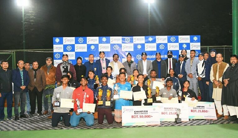 Closing Ceremony of Shahjalal Islami Bank Victory Day Tennis Competition held