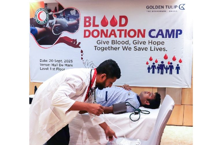 Golden Tulip The Grandmark Dhaka and Bangladesh Red Crescent Society Host Blood Donation Campaign