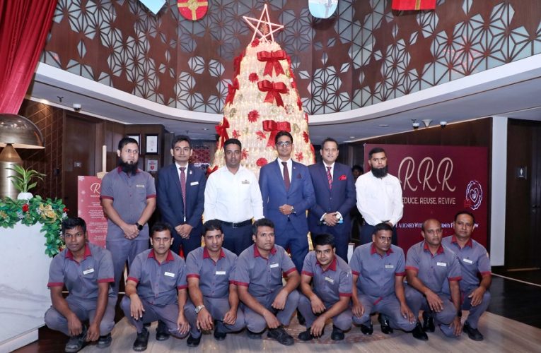 Crowne Plaza Dhaka Gulshan unveils country’s first Christmas tree crafted entirely from recycled plastic bottles