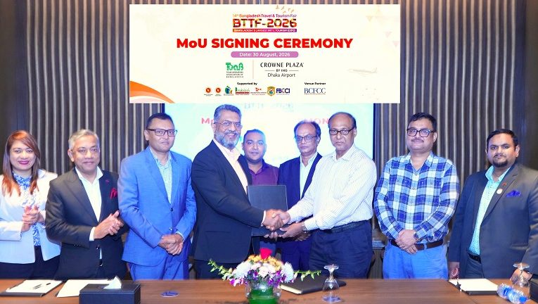 Crowne Plaza Dhaka Airport Signs MoU with TOAB as Platinum Sponsor of BTTF 2026